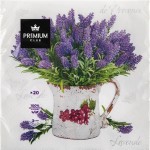 Салфетки бумажные PREMIUM CLUB Цветы Классики 3-слоя 33х33см, 20шт