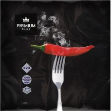 Салфетки бумажные PREMIUM CLUB Стиль 3-слоя 33х33см, 20шт в магазинах Лента