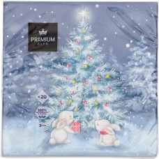 Салфетки бумажные PREMIUM CLUB В новогоднюю ночь 3-слоя 33х33см, 20шт в магазинах Лента