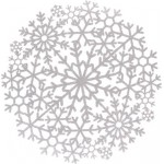 Салфетка декоративная HOMECLUB Ice melody d=38см, натуральный материал, Арт. WN-CM2 Салфетка декоративная HOMECLUB Ice melody d=38см, натуральный материал, Арт. WN-CM2