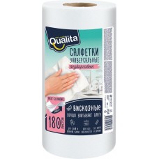 Салфетки QUALITA в рулоне, вискозные Арт. 12184, 180шт в магазинах Лента