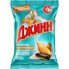 Семена подсолнечника ДЖИНН с морской солью, 250г в магазинах Лента