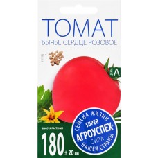 Семена АГРОУСПЕХ Томат розовый Бычье сердце, 0,1г в магазинах Лента