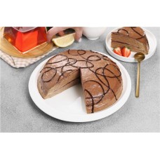 Торт Блинный с шоколадным кремом и черной смородиной, весовой в магазинах Лента