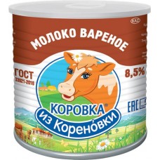 Молоко сгущенное КОРОВКА ИЗ КОРЕНОВКИ вареное с сахаром 8,5%, без змж, 360г в магазинах Лента