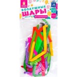 Шары воздушные ЗОЛОТАЯ СКАЗКА для моделирования, 2х60см, 5х150см, с насосом, в ассортименте, 10шт