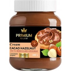 Паста шоколадно-ореховая PREMIUM CLUB с кусочками фундука 30%, 300г в магазинах Лента