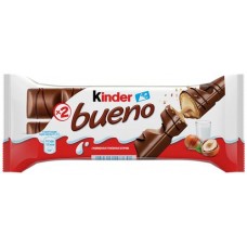 Вафли KINDER Bueno в молочном шоколаде, 43г в магазинах Лента
