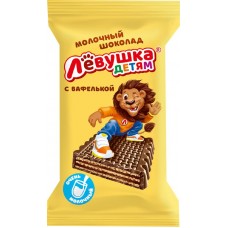 Батончик шоколадный ЛЕВУШКА с вафлями 27,5г в магазинах Лента