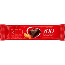 Шоколад темный RED Апельсин и миндаль, без сахара, 26г в магазинах Лента