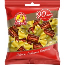 Конфеты СЛАВЯНКА Сласть шоколадная нуга с карамелью, 199г в магазинах Лента