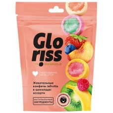 Конфеты жевательные GLORISS Jefrutto Ассорти, в белом шоколаде, 75г в магазинах Лента