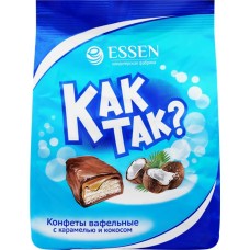 Конфеты вафельные ESSEN Как так? с карамелью и кокосом, 210г в магазинах Лента