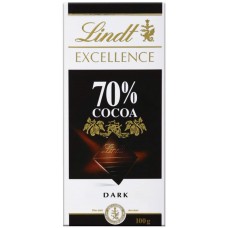 Шоколад горький LINDT Excellence 70% какао, 100г в магазинах Лента