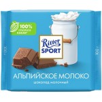 Шоколад молочный RITTER SPORT Альпийское молоко, 100г