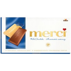 Шоколад молочный MERCI, 100г в магазинах Лента