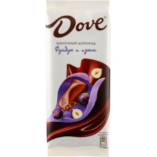Шоколад DOVE Молочный с дробленым фундуком, 90г в магазинах Лента