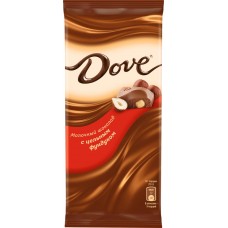 Шоколад молочный DOVE с цельным фундуком, 90г в магазинах Лента