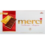 Шоколад темный MERCI Марципан, 112г Шоколад темный MERCI Марципан, 112г