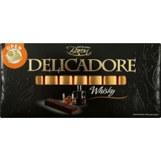 Шоколад темный DELICADORE Whisky с мягкой начинкой со вкусом виски, 200г в магазинах Лента