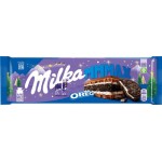 Шоколад молочный MILKA Oreo с ванильной начинкой и печеньем, 300г
