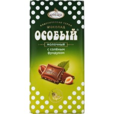 Шоколад молочный Ф.КРУПСКОЙ Особый с соленым фундуком, 90г в магазинах Лента