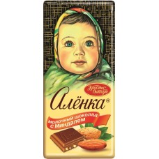Шоколад молочный АЛЕНКА с миндалем, 90г в магазинах Лента