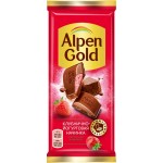 Шоколад молочный ALPEN GOLD с клубнично-йогуртовой начинкой, 85г Шоколад молочный ALPEN GOLD с клубнично-йогуртовой начинкой, 85г