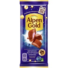 Шоколад молочный ALPEN GOLD с чернично-йогуртовой начинкой, 85г в магазинах Лента