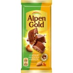 Шоколад молочный ALPEN GOLD с соленым миндалем и карамелью, 85г