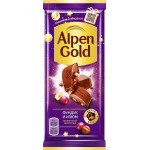 Шоколад молочный ALPEN GOLD с фундуком и изюмом, 85г