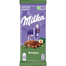 Шоколад молочный MILKA с дробленым орехом, 85г в магазинах Лента