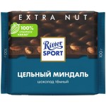 Шоколад темный RITTER SPORT Цельный миндаль, 100г Шоколад темный RITTER SPORT Цельный миндаль, 100г
