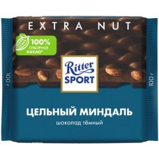 Шоколад темный RITTER SPORT Цельный миндаль, 100г в магазинах Лента