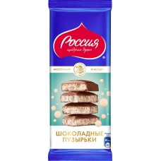 Шоколад молочный и белый РОССИЯ ЩЕДРАЯ ДУША пористый, 75г в магазинах Лента