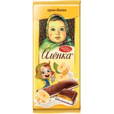 Шоколад молочный АЛЁНКА с начинкой Крем-банан, 87г в магазинах Лента