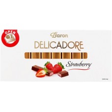 Шоколад молочный DELICADORE с начинкой со вкусом клубники, 200г в магазинах Лента