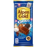 Шоколад молочный ALPEN GOLD Орео с шоколадной начинкой и кусочками печенья, 90г Шоколад молочный ALPEN GOLD Орео с шоколадной начинкой и кусочками печенья, 90г