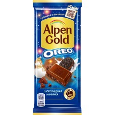 Шоколад молочный ALPEN GOLD Орео с шоколадной начинкой и кусочками печенья, 90г в магазинах Лента