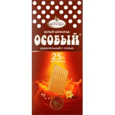 Шоколад белый ОСОБЫЙ Карамельный с солью, порционный, 88г в магазинах Лента