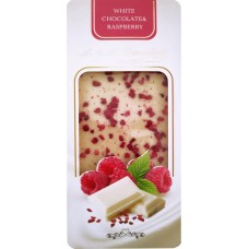 Шоколад белый А&А ДЕМИДОВ с добавлением кусочков сушеной малины, 100г в магазинах Лента