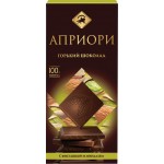 Шоколад горький АПРИОРИ с фисташкой и миндалем, 100г
