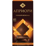 Шоколад горький АПРИОРИ с апельсином и лепестками миндаля, 100г