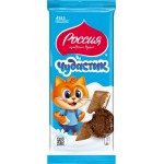 Шоколад молочный РОССИЯ ЩЕДРАЯ ДУША Чудастик с молочной начинкой и какао-печеньем, 87г