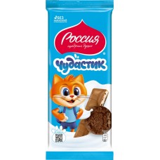 Шоколад молочный РОССИЯ ЩЕДРАЯ ДУША Чудастик с молочной начинкой и какао-печеньем, 87г в магазинах Лента