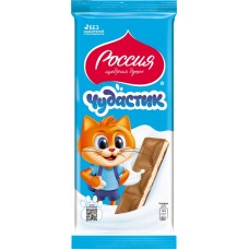Шоколад молочный РОССИЯ ЩЕДРАЯ ДУША Чудастик с молочной начинкой, 90г в магазинах Лента