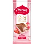 Шоколад молочный РОССИЯ ЩЕДРАЯ ДУША Gold Selection с йогуртовой начинкой с клубникой и розой, 82г