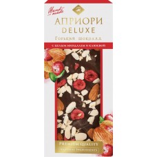 Шоколад горький АПРИОРИ с миндалем и клюквой, 100г в магазинах Лента