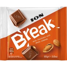 Плитка шоколадная BREAK молочный шоколад с миндалем, 85г