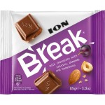 Плитка шоколадная BREAK молочный шоколад с изюмом, миндалем и фундуком, 85г